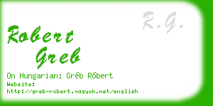 robert greb business card